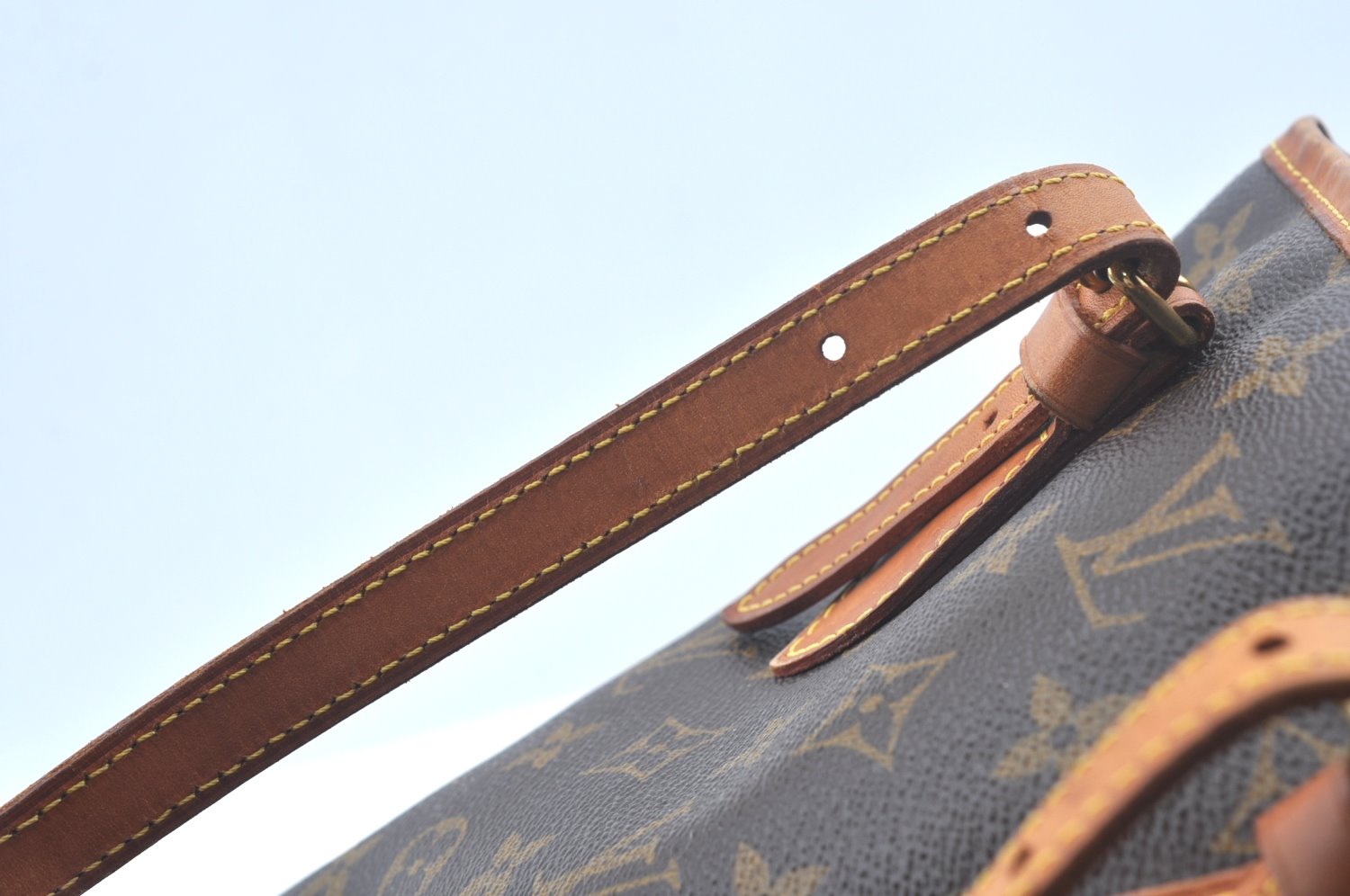 Authentic Louis Vuitton Monogram Bucket PM Shoulder Tote Bag M42238 Junk 9113H