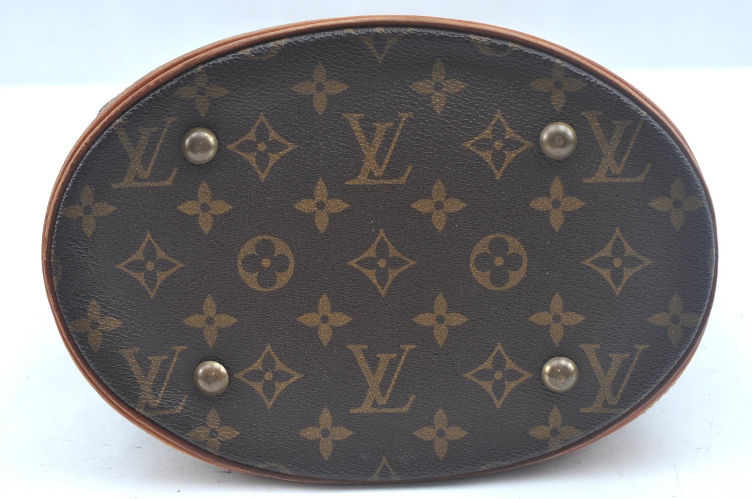 Authentic Louis Vuitton Monogram Bucket PM Shoulder Tote Bag M42238 Junk 9113H