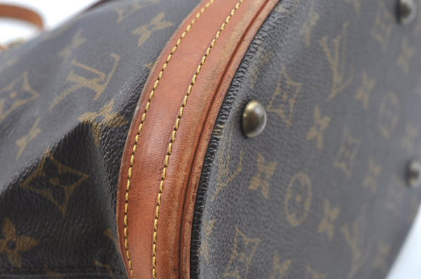 Authentic Louis Vuitton Monogram Bucket PM Shoulder Tote Bag M42238 Junk 9113H