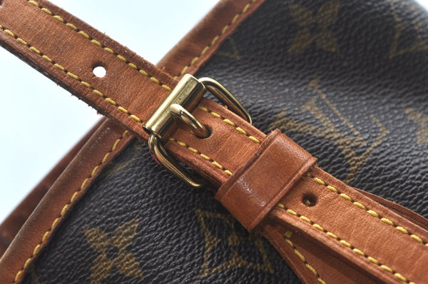 Authentic Louis Vuitton Monogram Bucket PM Shoulder Tote Bag M42238 Junk 9113H