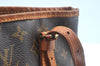 Authentic Louis Vuitton Monogram Bucket PM Shoulder Tote Bag M42238 Junk 9113H