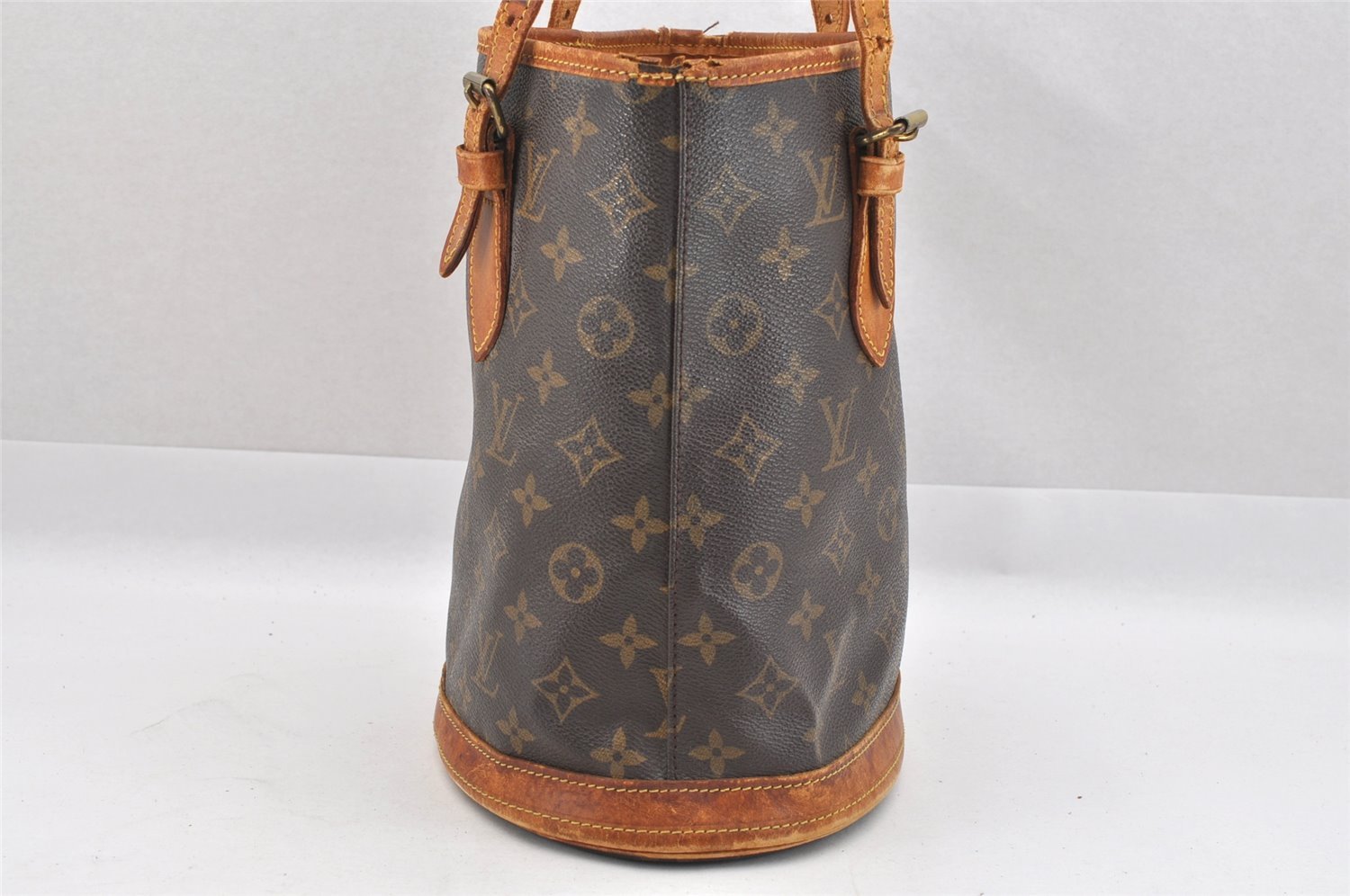 Authentic Louis Vuitton Monogram Bucket PM Shoulder Bag Old Model Junk 9115I