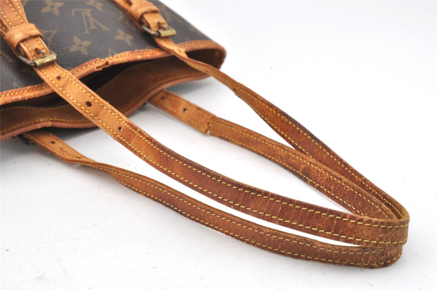 Authentic Louis Vuitton Monogram Bucket PM Shoulder Bag Old Model Junk 9115I