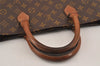 Authentic Louis Vuitton Monogram Sac Plat Hand Tote Bag Old Model LV 9115J