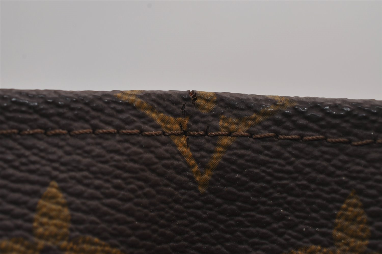 Authentic Louis Vuitton Monogram Sac Plat Hand Tote Bag Old Model LV 9115J