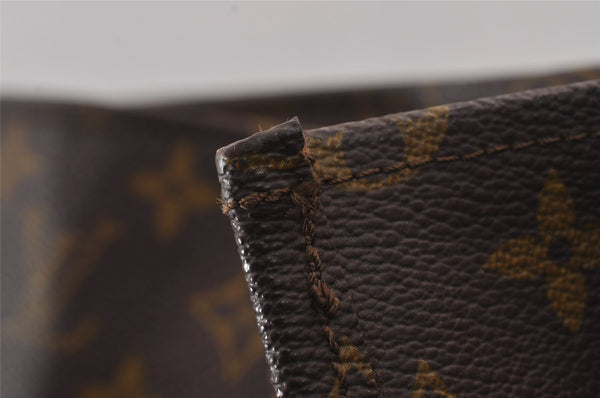 Authentic Louis Vuitton Monogram Sac Plat Hand Tote Bag Old Model LV 9115J