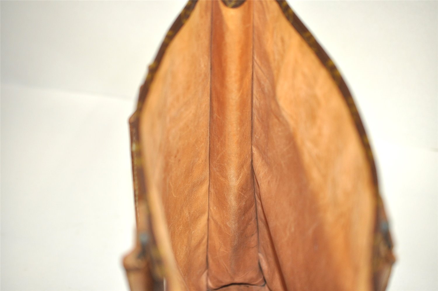 Authentic Louis Vuitton Monogram Sac Plat Hand Tote Bag Old Model LV 9115J