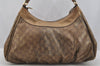 Authentic GUCCI GG Crystal Abbey Shoulder Hand Bag PVC Leather 189833 Gold 9116I