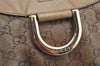 Authentic GUCCI GG Crystal Abbey Shoulder Hand Bag PVC Leather 189833 Gold 9116I