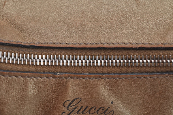 Authentic GUCCI GG Crystal Abbey Shoulder Hand Bag PVC Leather 189833 Gold 9116I