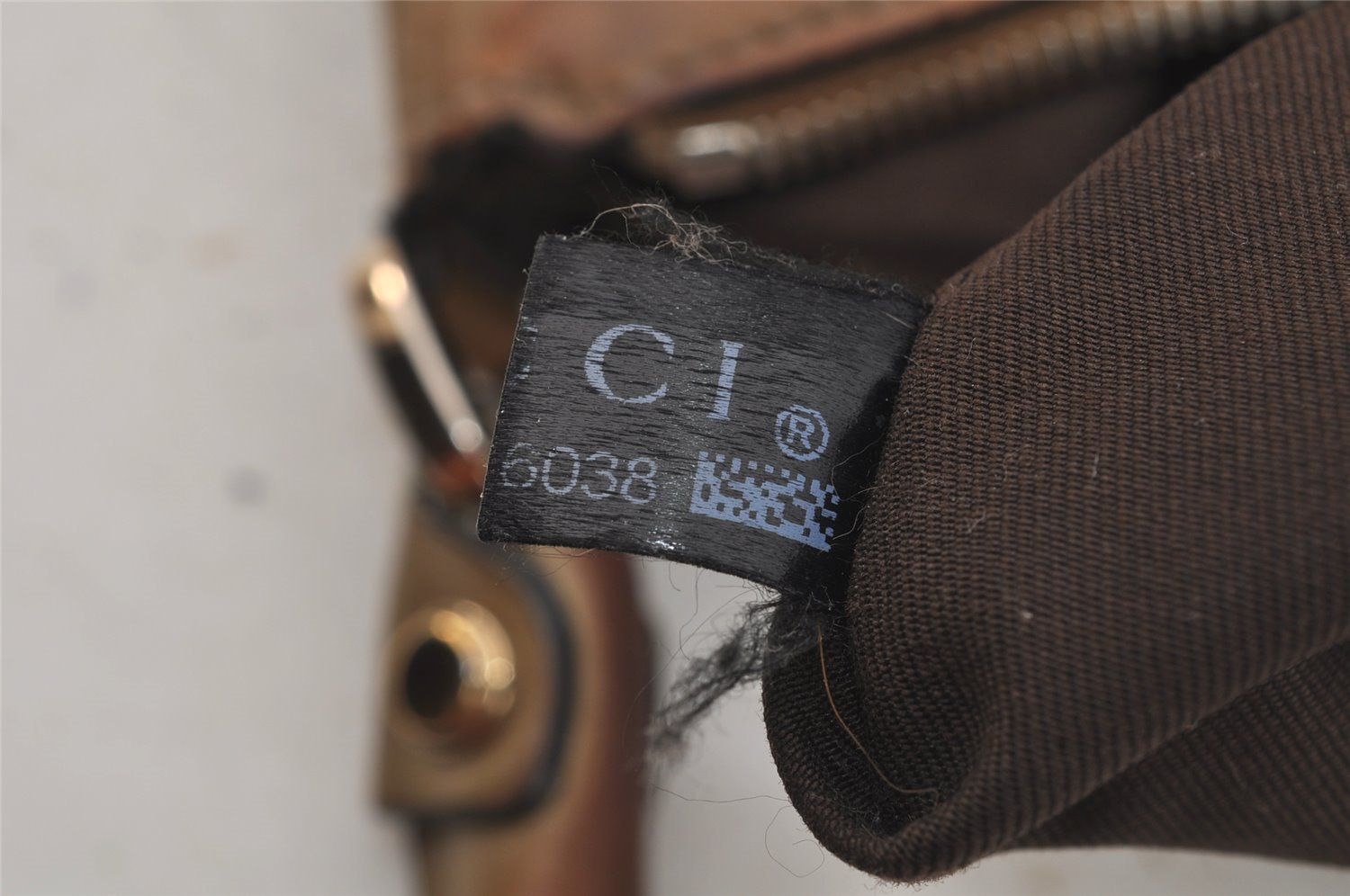 Authentic GUCCI GG Crystal Abbey Shoulder Hand Bag PVC Leather 189833 Gold 9116I