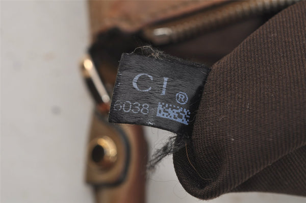 Authentic GUCCI GG Crystal Abbey Shoulder Hand Bag PVC Leather 189833 Gold 9116I