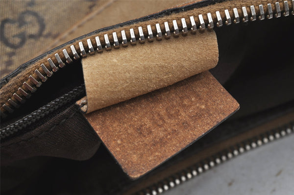 Authentic GUCCI GG Crystal Abbey Shoulder Hand Bag PVC Leather 189833 Gold 9116I