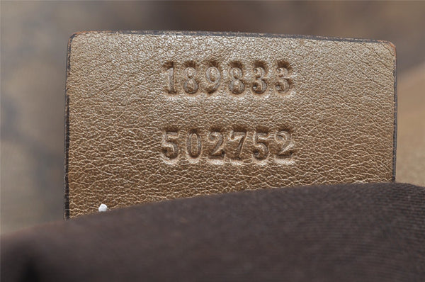 Authentic GUCCI GG Crystal Abbey Shoulder Hand Bag PVC Leather 189833 Gold 9116I