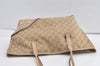 Authentic GUCCI New Britt Shoulder Tote Bag GG Canvas Leather 169946 Beige 9116J