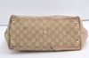 Authentic GUCCI New Britt Shoulder Tote Bag GG Canvas Leather 169946 Beige 9116J