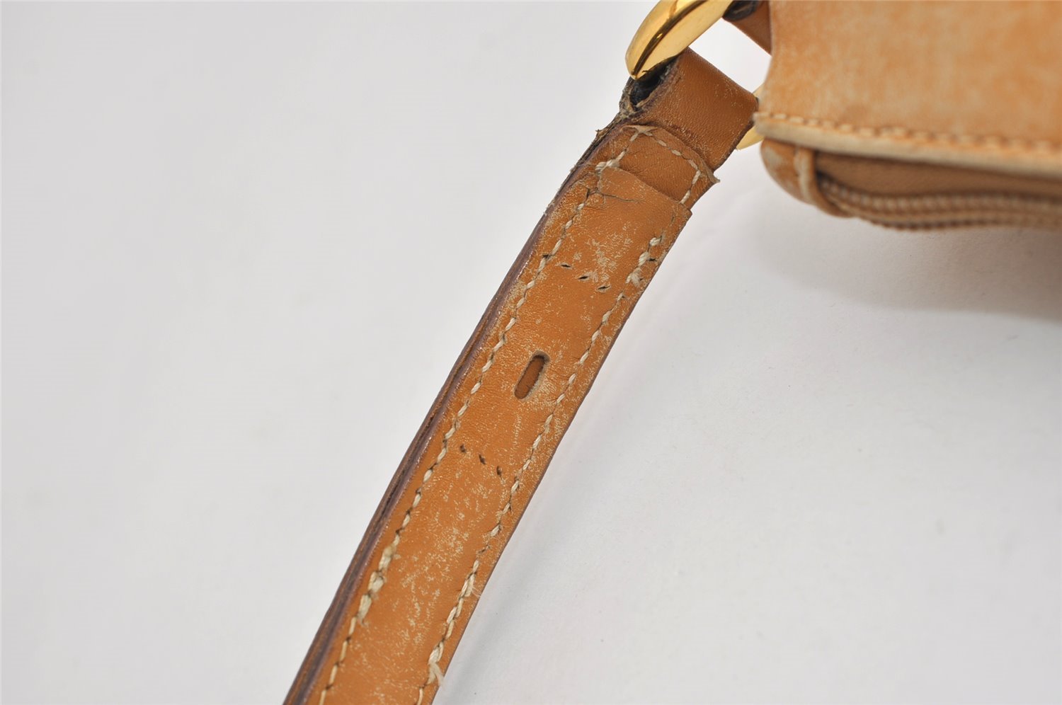 Authentic GUCCI Micro GG PVC Leather Shoulder Bag Purse Brown Junk 9117I