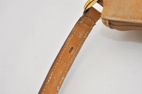 Authentic GUCCI Micro GG PVC Leather Shoulder Bag Purse Brown Junk 9117I