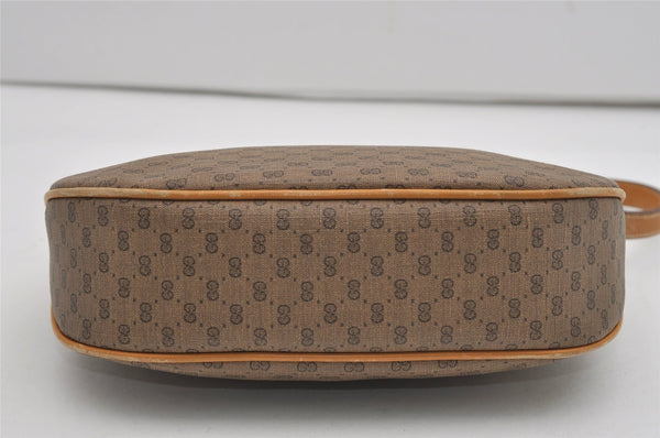 Authentic GUCCI Micro GG PVC Leather Shoulder Bag Purse Brown Junk 9117I