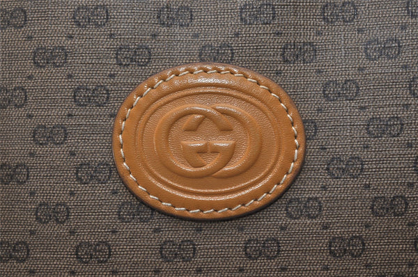 Authentic GUCCI Micro GG PVC Leather Shoulder Bag Purse Brown Junk 9117I