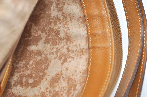 Authentic GUCCI Micro GG PVC Leather Shoulder Bag Purse Brown Junk 9117I