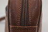 Authentic Burberrys Vintage Leather Clutch Hand Bag Purse Brown 9117J