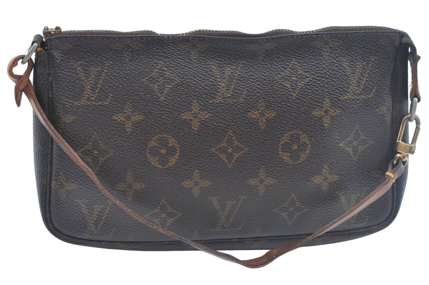 Authentic Louis Vuitton Monogram Pochette Accessoires Pouch M51980 Junk 9119I