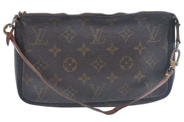 Authentic Louis Vuitton Monogram Pochette Accessoires Pouch M51980 Junk 9119I