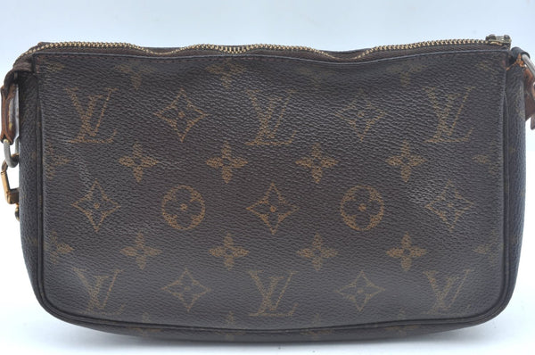 Authentic Louis Vuitton Monogram Pochette Accessoires Pouch M51980 Junk 9119I