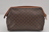 Authentic CELINE Macadam Blason Pattern Clutch Hand Bag PVC Leather Brown 9119J