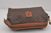 Authentic CELINE Macadam Blason Pattern Clutch Hand Bag PVC Leather Brown 9119J