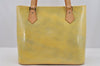 Authentic Louis Vuitton Vernis Houston Shoulder Hand Bag Yellow M91053 LV 9120I