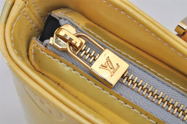 Authentic Louis Vuitton Vernis Houston Shoulder Hand Bag Yellow M91053 LV 9120I