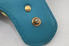 Authentic GUCCI GG Marmont Chain Shoulder Cross Bag Velour 443497 Blue 9121I