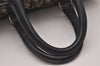 Authentic Christian Dior Trotter Hand Boston Bag Canvas Leather Blue 9122I
