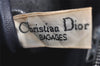 Authentic Christian Dior Trotter Hand Boston Bag Canvas Leather Blue 9122I