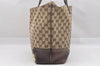 Authentic GUCCI New Britt Shoulder Tote Bag GG Canvas Leather 169945 Brown 9124I