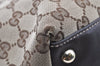 Authentic GUCCI New Britt Shoulder Tote Bag GG Canvas Leather 169945 Brown 9124I