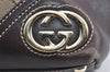 Authentic GUCCI New Britt Shoulder Tote Bag GG Canvas Leather 169945 Brown 9124I