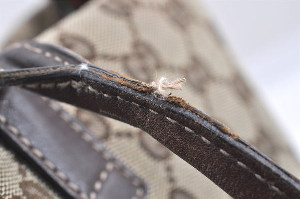 Authentic GUCCI New Britt Shoulder Tote Bag GG Canvas Leather 169945 Brown 9124I