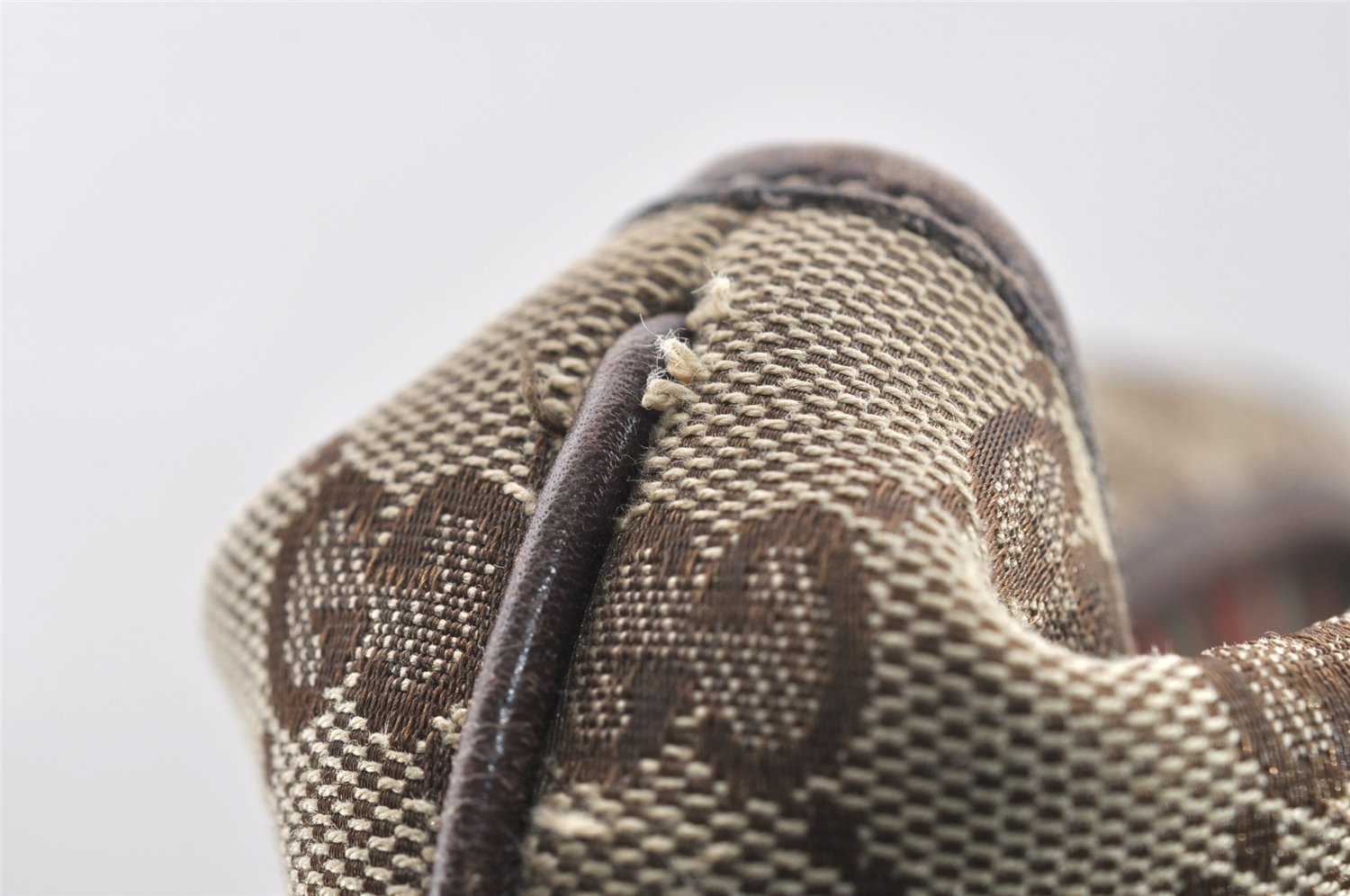 Authentic GUCCI New Britt Shoulder Tote Bag GG Canvas Leather 169945 Brown 9124I