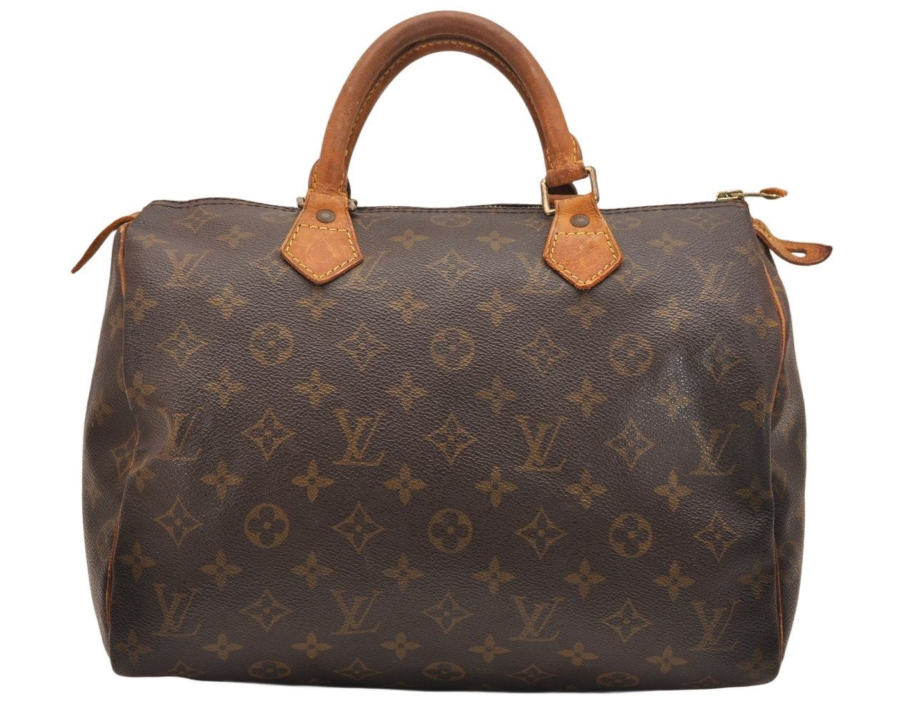Authentic Louis Vuitton Monogram Speedy 30 Hand Boston Bag M41526 LV 9124J