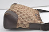 Authentic GUCCI Shoulder Cross Body Bag GG Canvas Leather 114273 Brown 9125J