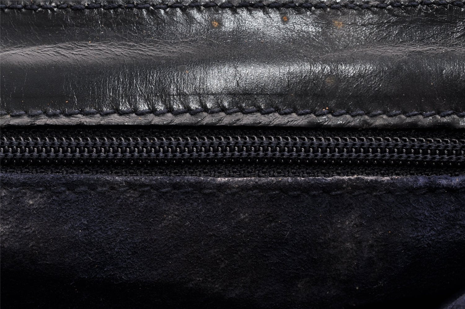 Authentic GUCCI Vintage 2Way Shoulder Clutch Bag Purse Leather Navy Blue 9126I