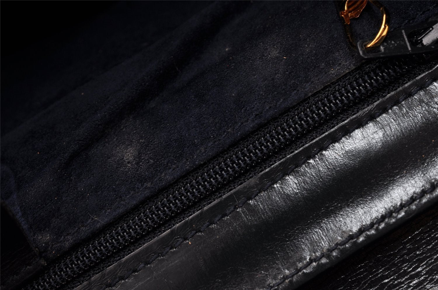 Authentic GUCCI Vintage 2Way Shoulder Clutch Bag Purse Leather Navy Blue 9126I