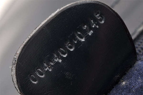 Authentic GUCCI Vintage 2Way Shoulder Clutch Bag Purse Leather Navy Blue 9126I