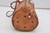 Authentic MCM Visetos Leather Vintage Shoulder Cross Body Bag Purse Brown 9127I