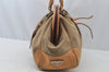 Authentic PRADA Vintage Canvas Leather Shoulder Hand Bag Brown 9128I