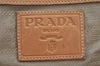 Authentic PRADA Vintage Canvas Leather Shoulder Hand Bag Brown 9128I