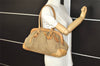 Authentic PRADA Vintage Canvas Leather Shoulder Hand Bag Brown 9128I